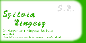 szilvia mingesz business card